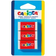 Gumové radiere v papierovom puzdre, 3 kusy - Carioca