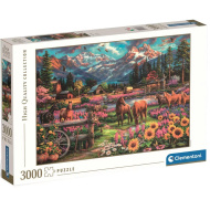 HQC Voľne cválajúci jazdec 3000-dielové puzzle - Clementoni