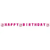 Hello Kitty narodeninový banner s nápisom „Happy Birthday“