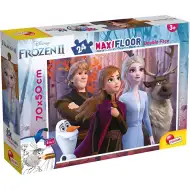Hlavné postavy Ľadového kráľovstva 2 v 1 maxi 24-dielne puzzle a omaľovánka 70x50 cm - Lisciani