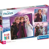 Hlavné postavy Ľadového kráľovstva puzzle 3x48 dielikov - Clementoni