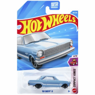 Hot Wheels: 63 Chevy II modré autíčko 1/64 - Mattel