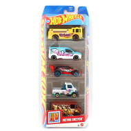 Hot Wheels Metro Sketch, sada 5 ks malých autíčok 1:64 – Mattel