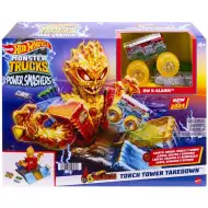 Hot Wheels: Monster Trucks Power Smashers ohnivý príšer dráhový set - Mattel