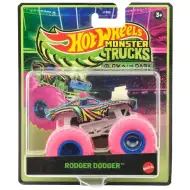 Hot Wheels Monster Trucks Rodger Dodger svietiace autíčko v tme 1/64 - Mattel