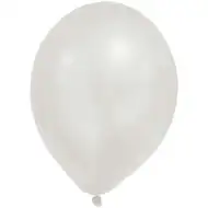 Kovový pastelový biely balón – sada 8 ks