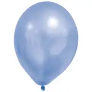 Kovový pastelový modrý balón – sada 8 ks