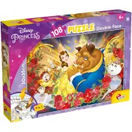 Kráska a zviera 2 v 1, 108-dielne puzzle a omaľovánka 50x35 cm - Lisciani