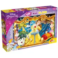 Kráska a zviera Belle 2 v 1, puzzle so 108 dielikmi a omaľovánka 70x50 cm - Lisciani