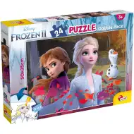 Ľadové kráľovstvo 2 2 v 1 24-dielne puzzle a omaľovánka 50x35 cm - Lisciani