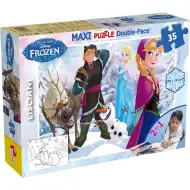 Ľadové kráľovstvo 2 v 1 maxi 35-dielne puzzle a omaľovánka 70x50 cm – Lisciani
