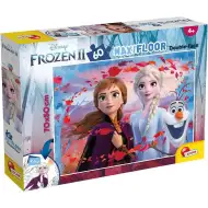 Ľadové kráľovstvo 2 v 1 maxi 60-dielne puzzle a omaľovánka 70x50 cm - Lisciani