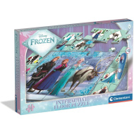 Ľadové kráľovstvo interaktívne 24-dielne podlahové puzzle - Clementoni