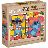Lilo a Stitch ovocné dobrodružstvo 2 v 1, 48-dielne Eco mini puzzle a omaľovánka 35x25 cm – Lisciani