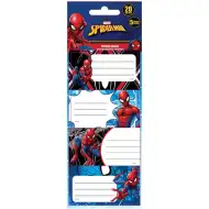 Luna: Balíček štítkov na zošity s motívom Spider-Man, 20 ks