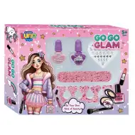 Luna: Go-Go Glam manikúrová súprava s umelými nechtami a lakom na nechty, 5 ks