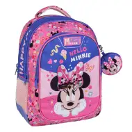 Luna: Must Team Hello Minnie Mouse zaoblený školský batoh s 3 priehradkami, 32x18x43 cm