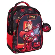 Luna: Must Team Iron Man zaoblený 3-komorový školský batoh, ruksak 32x18x43 cm