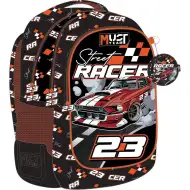 Luna: Must Team Street Racer auto zaoblený trojkomorový školský batoh, ruksak 32x18x43 cm