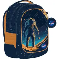 Luna: NASA zaoblený školský batoh s 3 priehradkami, ruksak 32x18x43 cm