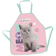 Máj maly priatel Fluffy Kitty maliarska zástera s mačičkou