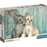 Mačka a zajac priateľstvo HQC 500 dielikov Compact puzzle - Clementoni