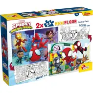 Marvel Spidey 2 v 1 maxi 2x24dielne puzzle a omaľovánka 50x35cm - Lisciani