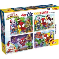 Marvel Spidey 2 v 1 maxi 4x48-dielne puzzle a omaľovánka 35x25 cm - Lisciani