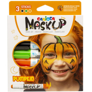 Maskup: Tekvicová sada na maľovanie tváre v 3 farbách - Carioca