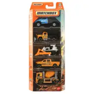 Matchbox: Construction Crew — 5-kusová sada malých autíčok v mierke 1:64 - Mattel
