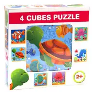 Rozprávkové kocky "Morské zvieratka" 2x2