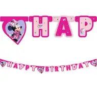 Minnie myš a Daisy narodeninový banner s nápisom "Happy Birthday" 200 cm