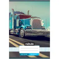 Nebulo: Zošit s kockovaným vzorom, potlač kamiónu, 27-32 A/5