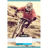 Nebulo: Zošit s linajkami, zošit pre 4. ročník s motívom horského bicykla, formát A5, 21-32, zošit našívaný.