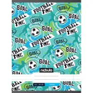 Nebulo: Zošit s linajkami, zošit s kovovou väzbou, nápis "football time", 81-32 A/4