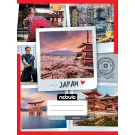 Nebulo: Zošit so šitou väzbou, linajkový, japonský vzor, 81-32 A/4