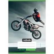 Nebulo: Zošívaný linajkový zošit pre 4. ročník s freestyle motorkárskym motívom 21-32 A/5