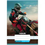 Nebulo: Zošívaný linajkový zošit pre 4. ročník s motívom pretekárskeho motora 21-32 A/5