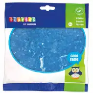 PlayBox: 5mm MIDI priehľadné žehliace korálky v modrej farbe, balenie 6000 ks.