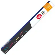 PlayBox: Čierna kriedová tabuľa na rolke s farebnými kriedami 200x45cm