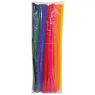 PlayBox: Farebné chenille vlákna 100ks 6mm