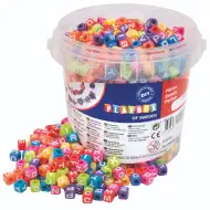 PlayBox: Farebný set korálok s písmenami 1250 ks 7x7x7mm