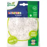 PlayBox: Go Green 5mm MIDI žehliace korálky, 1000 ks, biela farba