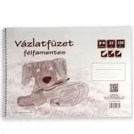 Polovica bezdrevného špirálového náčrtníka B/4, 32 listov, 120g
