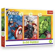 Pomstitelia: Naši hrdinovia 3x50 ks puzzle - Trefl