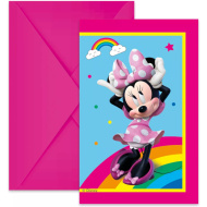 Pozvánky na párty s Minnie myškou, sada 6 ks