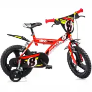 Profi červený detský bicykel vo veľkosti 14 – bicykel Dino Bikes