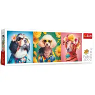Psia módna prehliadka panoramatické puzzle 500 ks - Trefl