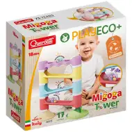 Quercetti: Migoga Tower Eco 17-dielna guľôčková dráha súprava