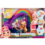 Rainbow High: Herná súprava na bazénovú párty s bábikou Blush Parker
